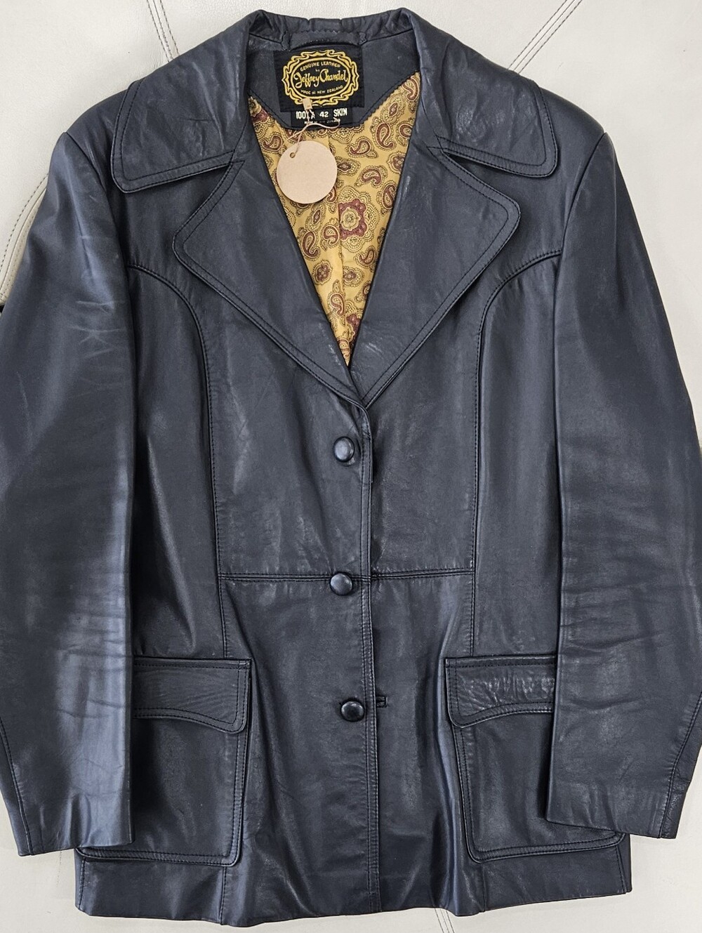 Vintage 70s Jeffery Chandel Leather Blazer